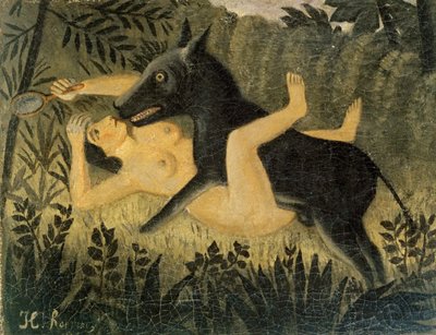 La bella y la bestia, c. 1908 de Henri Julien Félix Rousseau
