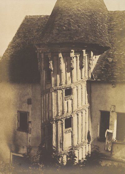 Escalera de madera en Chartres, 1852 de Henri Le Secq