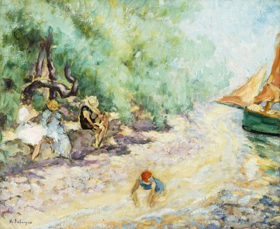 Bañistas al lado de un río de Henri Lebasque