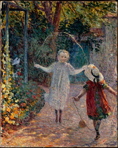 Niños saltando la cuerda en el jardín de Henri Lebasque
