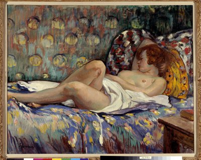 Nu Longe Pintura de Henri Lebasque (1865-1937) Mención obligatoria: Colección fundación regards de Provence, marseille de Henri Lebasque