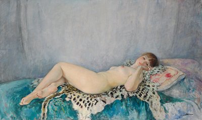 Desnudo sobre piel de leopardo, Le Cannet, 1926 de Henri Lebasque