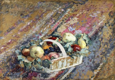 Naturaleza muerta con una cesta de frutas de Henri Lebasque