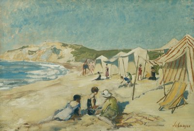 La playa en Pointe St Gildas, c.1920 de Henri Lebasque