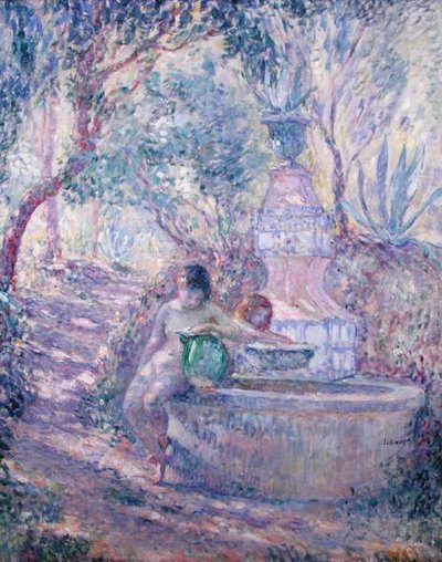La fuente en St.Tropez, c.1895 de Henri Lebasque