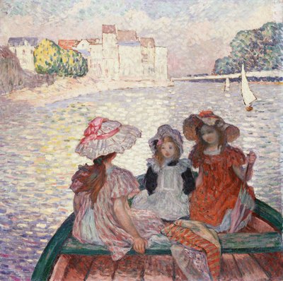 Tres chicas en un bote de Henri Lebasque