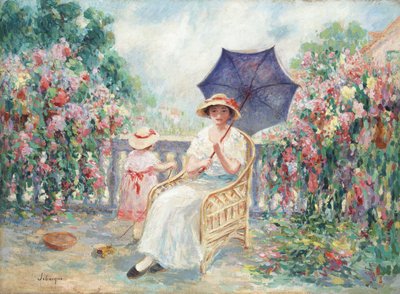 Niña y niño en una terraza, 1914-15 de Henri Lebasque