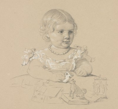 Retrato de una niña de Henri Lehmann