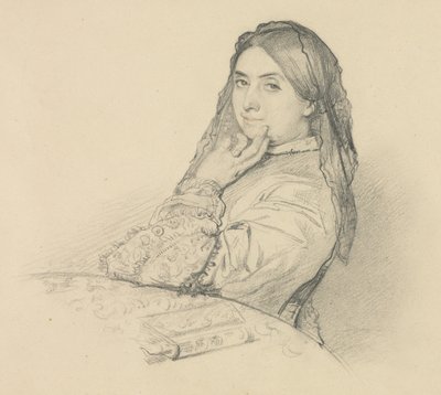 Retrato de su madre de Henri Lehmann