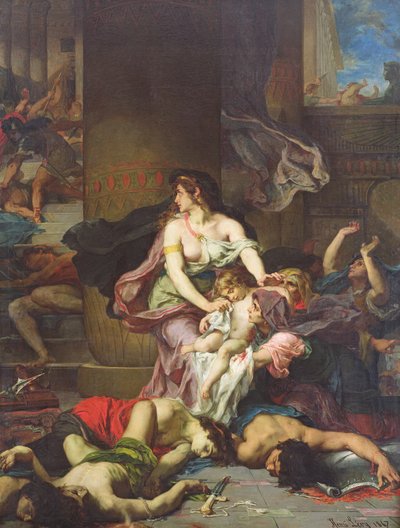 Joás salvado de la masacre de la familia real, 1867 de Henri Leopold Levy