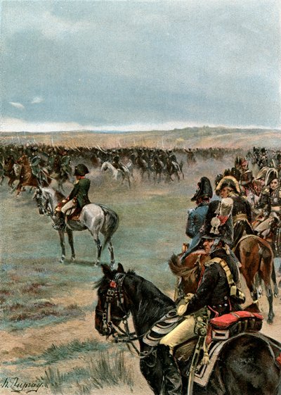 Galopando ante el Emperador de Henri Louis Dupray
