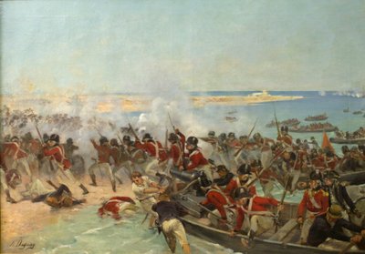 Desembarco de marines en Aboukir, Egipto, 8 de marzo de 1801 de Henri Louis Dupray