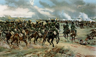 El 20º Cazadores en Wagram de Henri Louis Dupray
