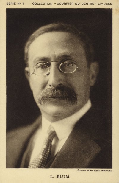 Leon Blum, hacia 1930 (foto en blanco y negro) de Henri Manuel