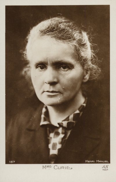 Marie Curie (1867-1934), física y química polaca (foto b/n) de Henri Manuel