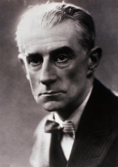 Retrato de Maurice Ravel (fotografía en blanco y negro) de Henri Manuel