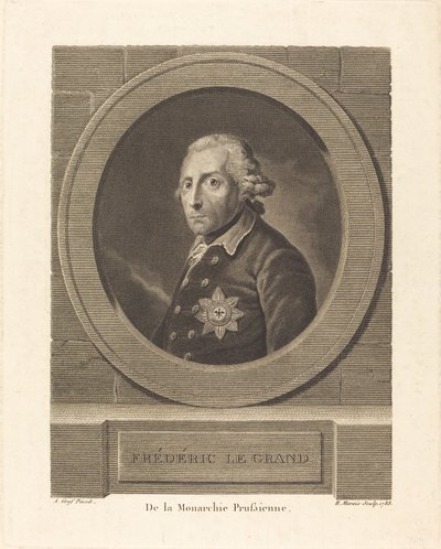 Federico el Grande, Rey de Prusia de Henri Marais after Anton Graff