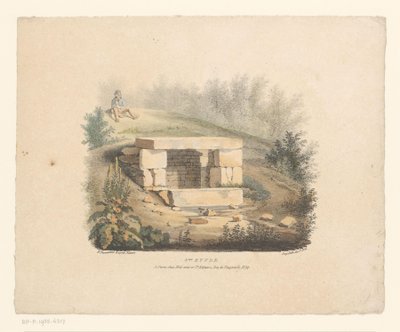 Paisaje con un montón de piedras y un hombre sentado
3me etude (título en el objeto) de Henri Marie Parmentier