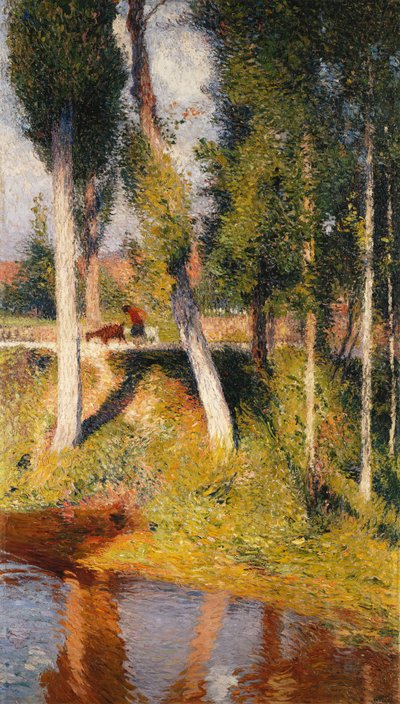 Paisaje con el Borde de un Río de Henri Martin