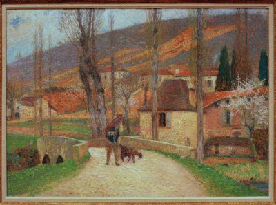 Campesino entrando al pueblo de Henri Martin