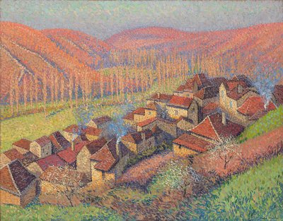 Vista del centro de Labastide du Vert, c.1940 de Henri Martin