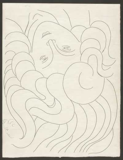 Algunos Sonetos: "Con sus uñas puras...", lámina 25 de Poesies de Mallarmé de Henri Matisse