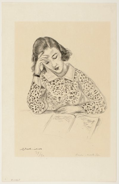Una joven leyendo de Henri Matisse