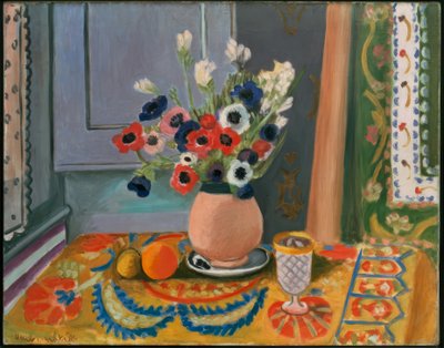 Anémonas en jarrón de barro de Henri Matisse