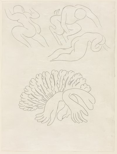 Autre Eventail, de Mademoiselle Mallarmé, lámina 21 de Poesies de Mallarmé de Henri Matisse