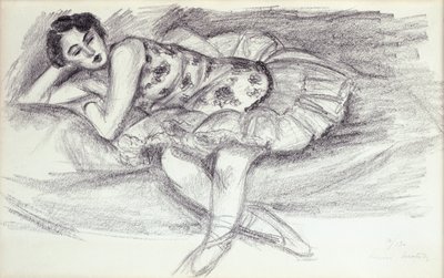 Bailarina en el sofá de Ten Dancers de Henri Matisse