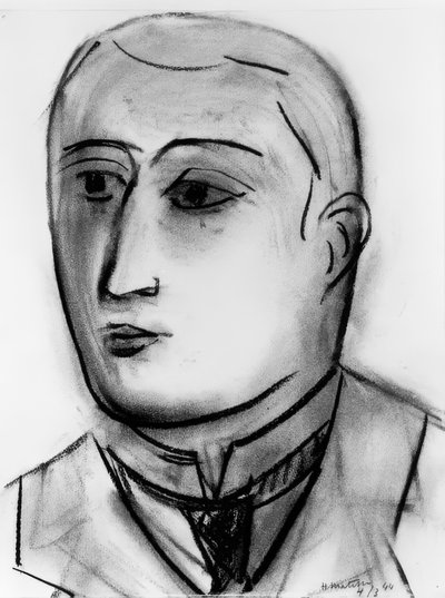 Estudio para el retrato de Guillaume Apollinaire de Henri Matisse