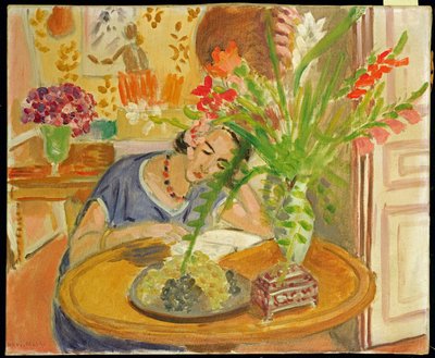 Mujer en el Glaieuls de Henri Matisse