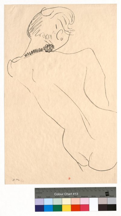 Figura de espaldas con collar negro de Henri Matisse