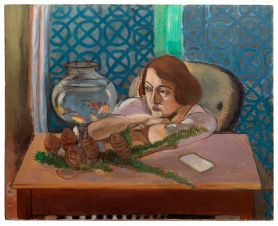 Mujer delante de un acuario de Henri Matisse