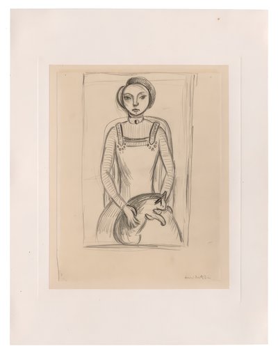 Chica con gato de Henri Matisse