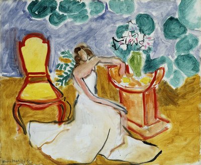 Chica con vestido blanco de Henri Matisse