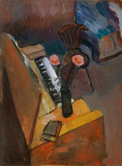 Interior del armonio, c.1900 (óleo sobre cartón) de Henri Matisse
