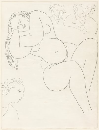 Le Sonneur, plancha ocho de Poesies de Mallarmé de Henri Matisse