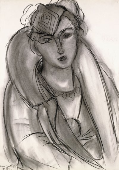Lydia (Estudio para retrato con chaqueta azul) de Henri Matisse