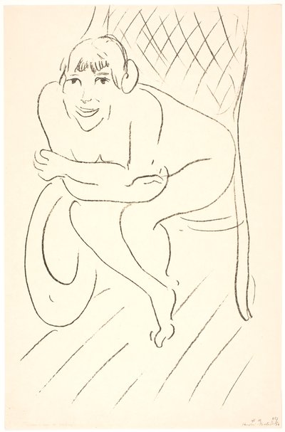 Mujer desnuda en una mecedora de Henri Matisse