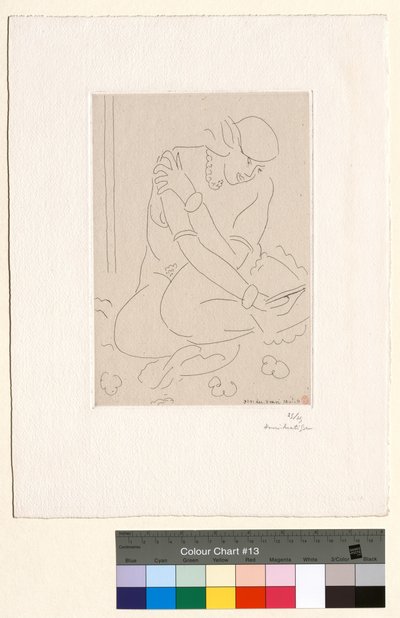 Desnudo en cuclillas, mano sobre el hombro de Henri Matisse