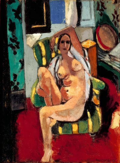 Desnudo sentado con pandereta de Henri Matisse