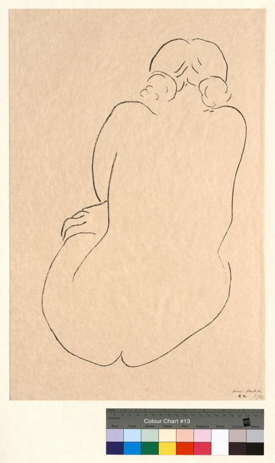 Desnudo sentado, visto de espaldas de Henri Matisse