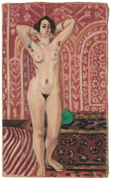Desnudo sobre fondo rojo de Henri Matisse