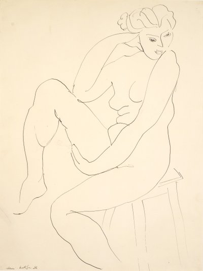 Desnudo sentado en un taburete de Henri Matisse