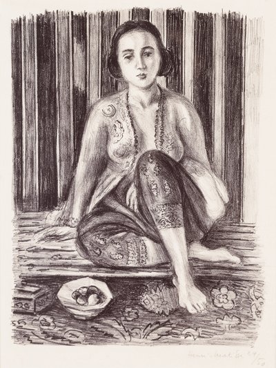 Odalisca con un cuenco de fruta de Henri Matisse