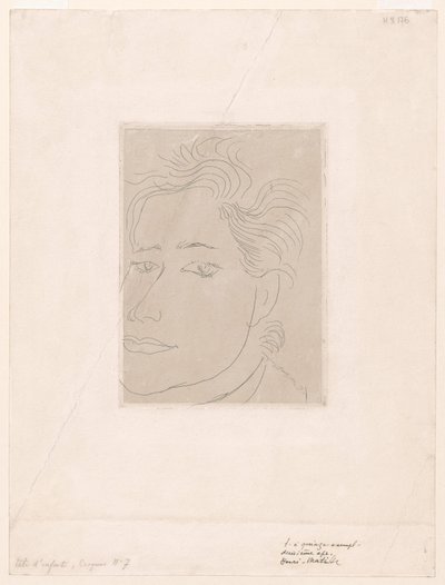Outamaro, retrato de Margot Matisse de Henri Matisse