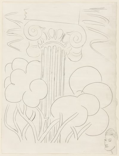 Varios Sonetos: "A la nue accablante...", lámina 29 de Poesies de Mallarmé de Henri Matisse