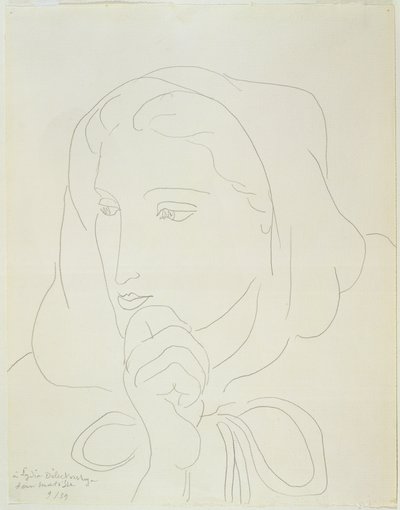 Retrato de mujer con capucha de Henri Matisse