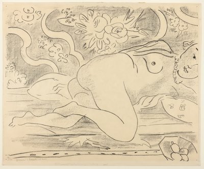 Desnudo recostado con frutero de Henri Matisse
